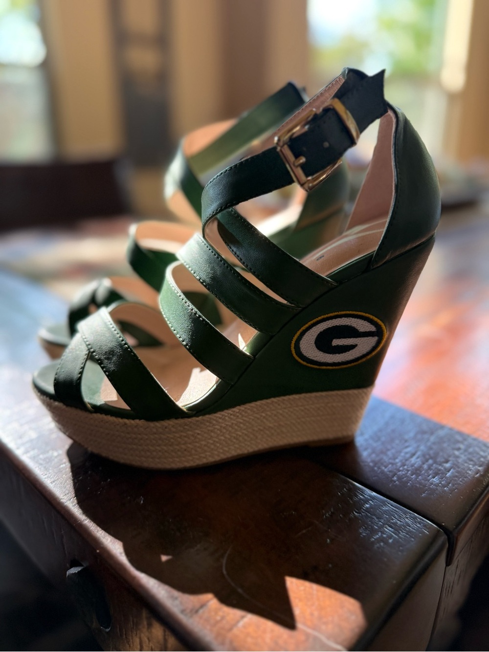 Green Bay Packers wedge sandals